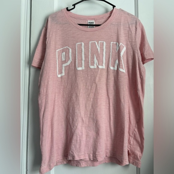 Pink T-Shirt with White Lettering Size: Medium - Picture 1 of 4